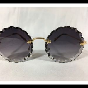 Authentic New Chloe Women's CE142S  Rosie Gold Round Sunglasses 53mm Gray Lens